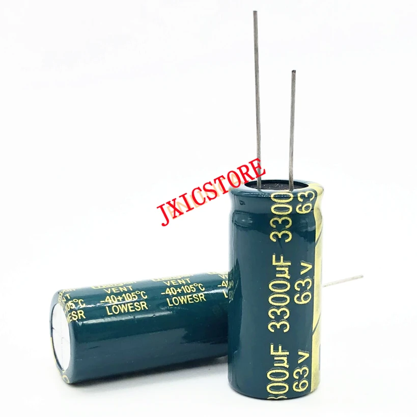 

Алюминиевый электролитический конденсатор с низким сопротивлением, 2 шт., 63 в, 3300 мкФ, 18*40, 3300 мкФ, 63 в, 20%