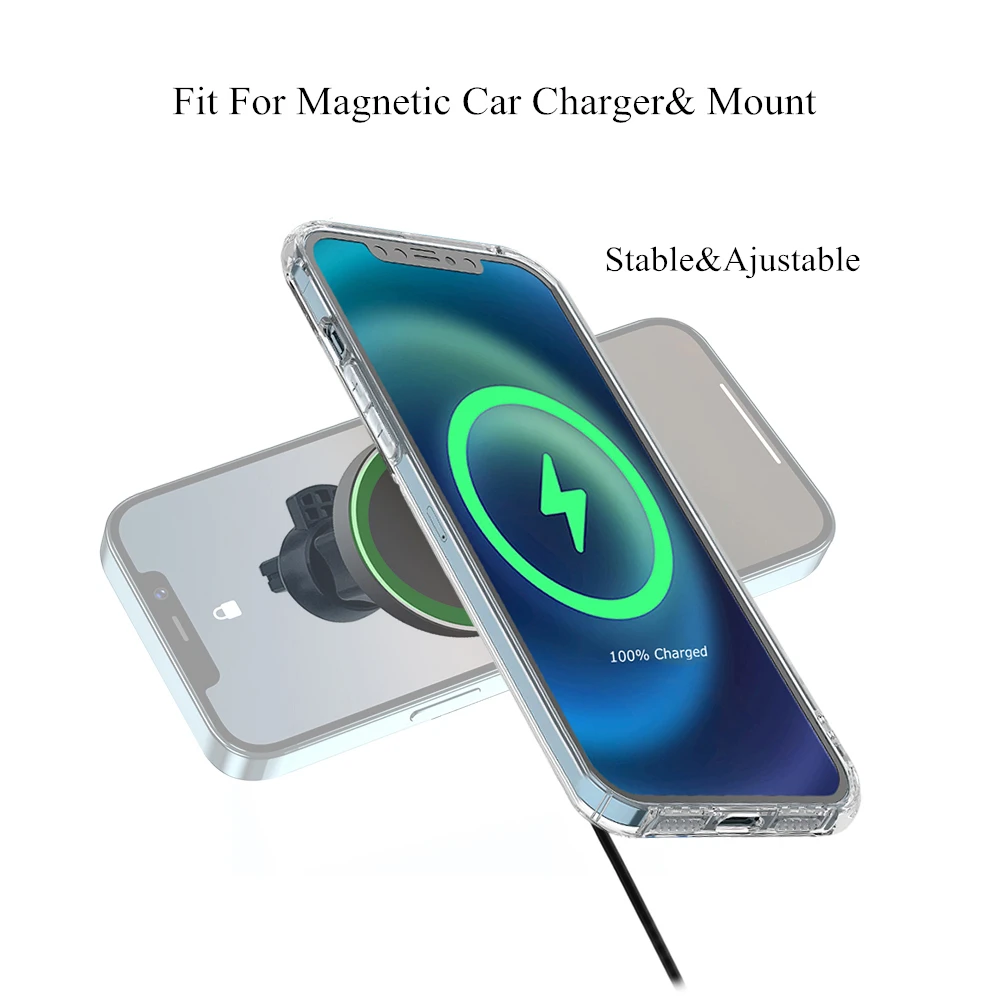 2Pack Metal Ring Sticker For Magsafe Wireless Charger Mount iphone 14 Pro Max 13 Mini 12 11 Magnetic Car Holder Plate Sheet