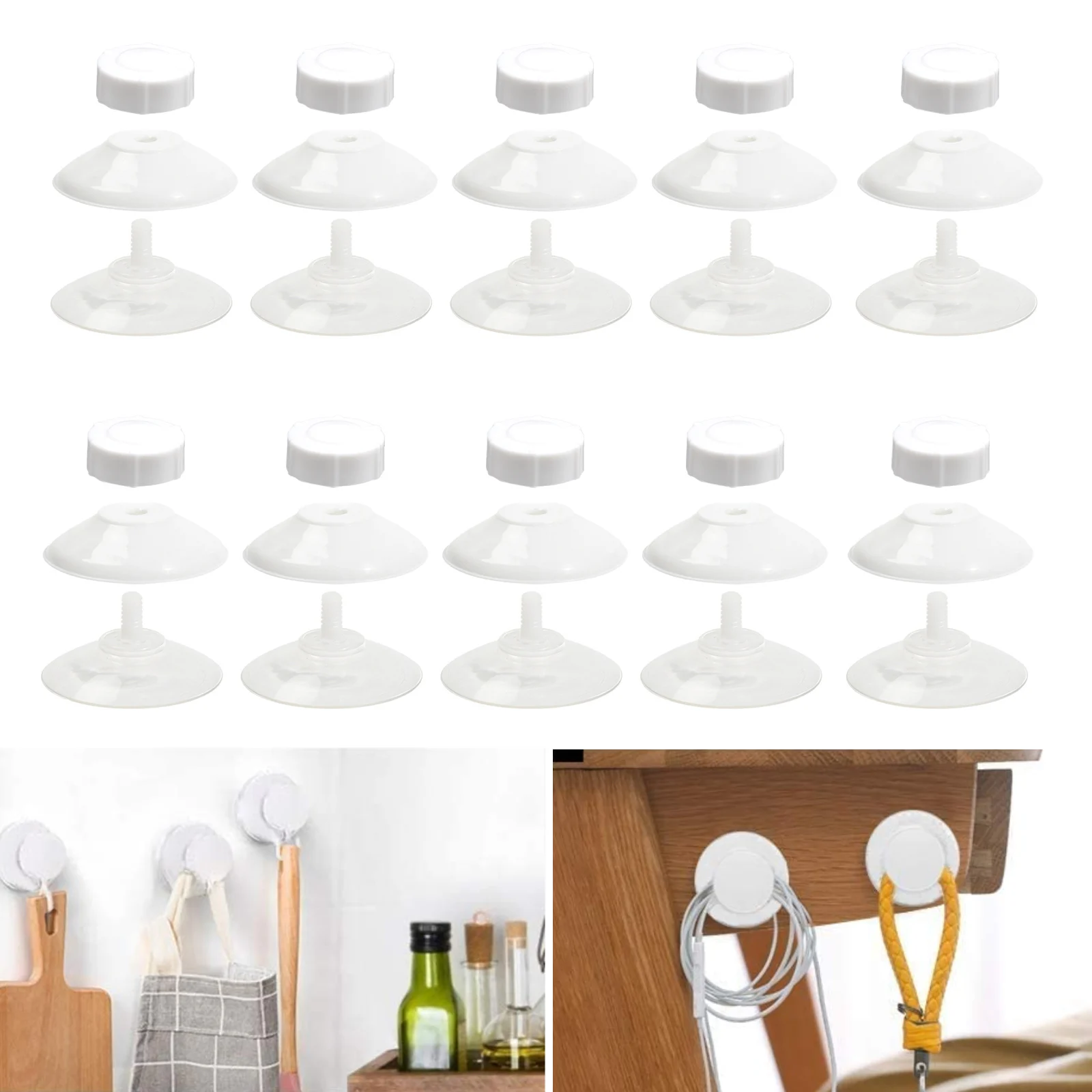 

High-Grip Awning Suction Cup Fixing Pads Caravan Motorhome Organizer W/Securing Hooks Car Camping Tarpaulin Accessories