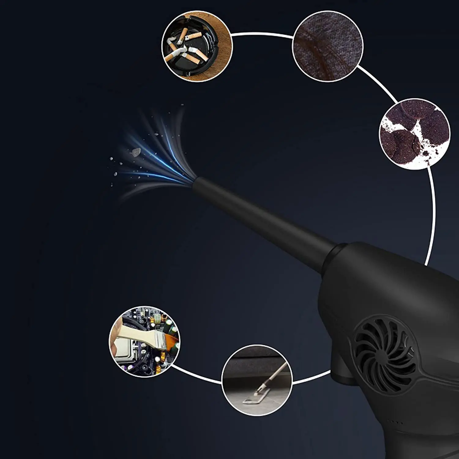 Беспроводной воздуходувка пистолет воздухоочиститель пылесборник