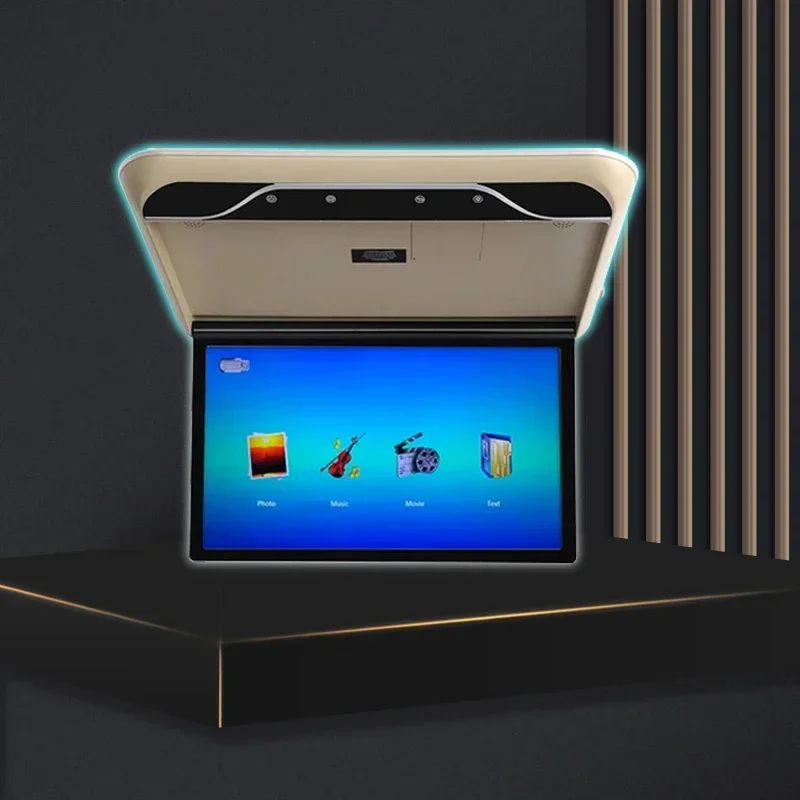 Автомобильный 19-дюймовый HD-плеер с большим экраном MP5 откидной потолочный