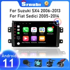 Автомобильная магнитола Srnubi для Suzuki SX4 2006 - 2013 Android 10, мультимедийный видеоплеер с GPS, 2 Din, Wi-Fi, Carplay, автомобильное аудио, DVD-колонки