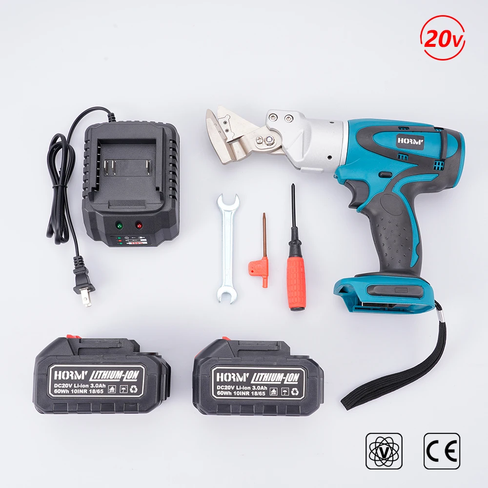 

18V Electric Cordless Iron Scissors Rechargeable Electric Scissors Metal Cutting Tools Cordless Sheet Shears Carbon Steel Cutter