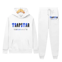autumn tracksuit trapstar printed sportswear mens 16 colors warm 2 piece loose hooded sweater pants mens and womens suits