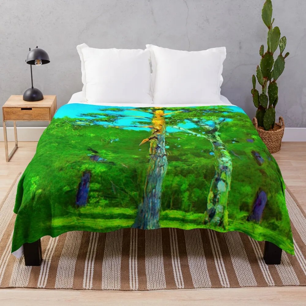 Одеяло Pine By Arkhyp Kuindzhi Vibante Edition очень большое одеяло идеи подарков на День святого