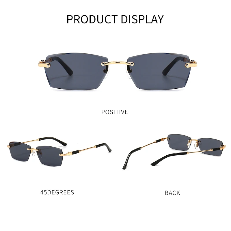 XJiea Ретро маленькие прямоугольные солнцезащитные очки женские квадратные без