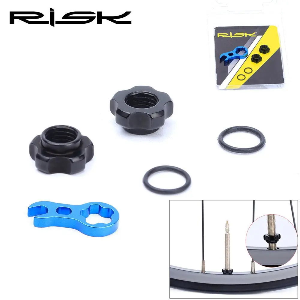 

1 Set Accessories Tubeless Mountain Bike Vacuum with Install Wrench Presta Valve Nut Tires Nozzle Lock Tire Valve Cap