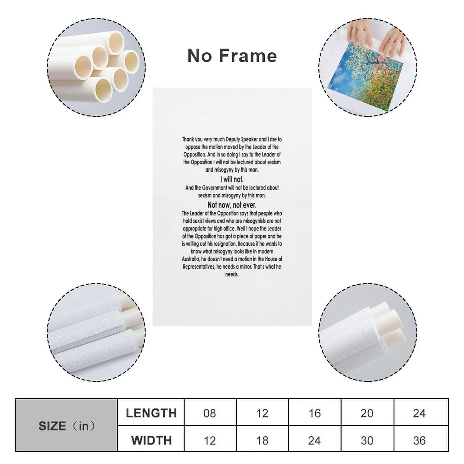Печать на холсте &quotЮлия Гиллард Мисogyny Speech&quot