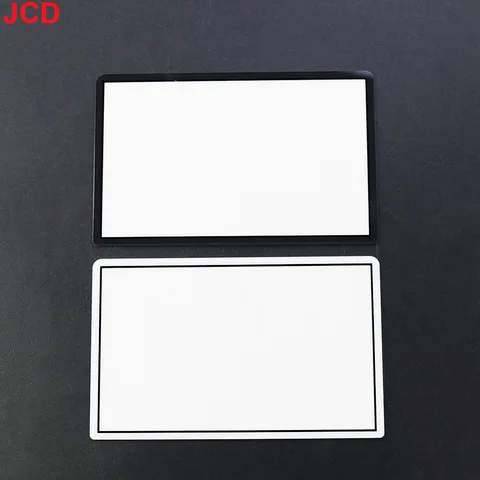 JCD 1 шт. для нового 3DS, черно-белая верхняя зеркальная поверхность, стеклянная крышка объектива, верхняя передняя крышка ЖК-экрана для ремонта новой консоли 3DS