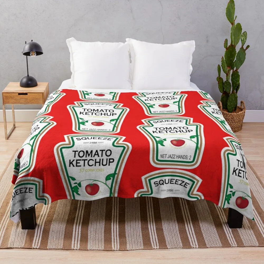 

Funny Ketchup Label Throw Blanket large fluffy plaid tourist blanket fleece bkanket
