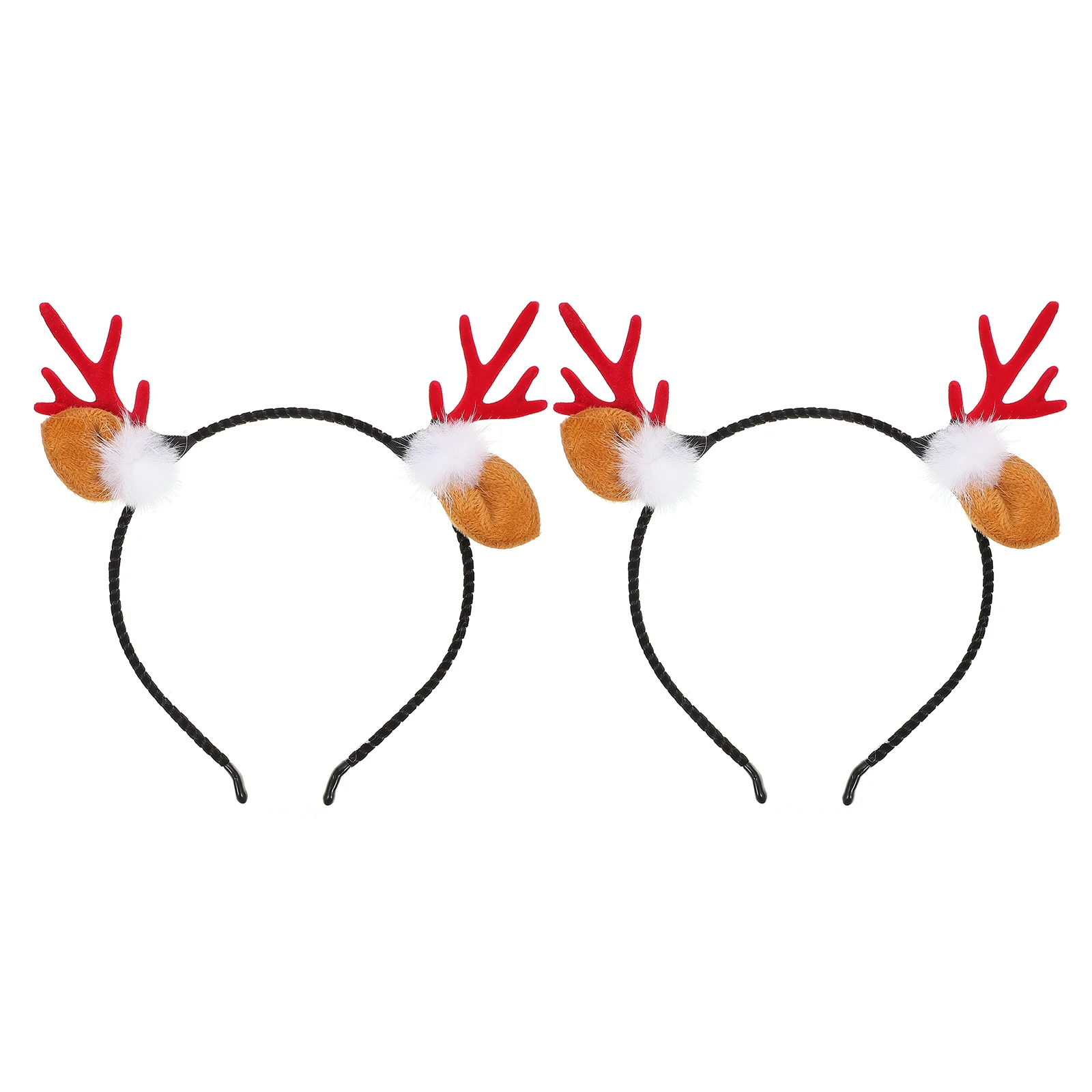 

2Pcs Xmas Party Hair Accessories Adorable Antler Design Hairbands Decors