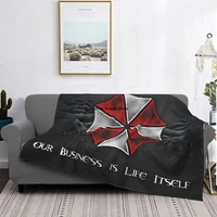 umbrella corps corporation blankets fleece winter horror military tactical police warm throw blankets for bed office bedspread
