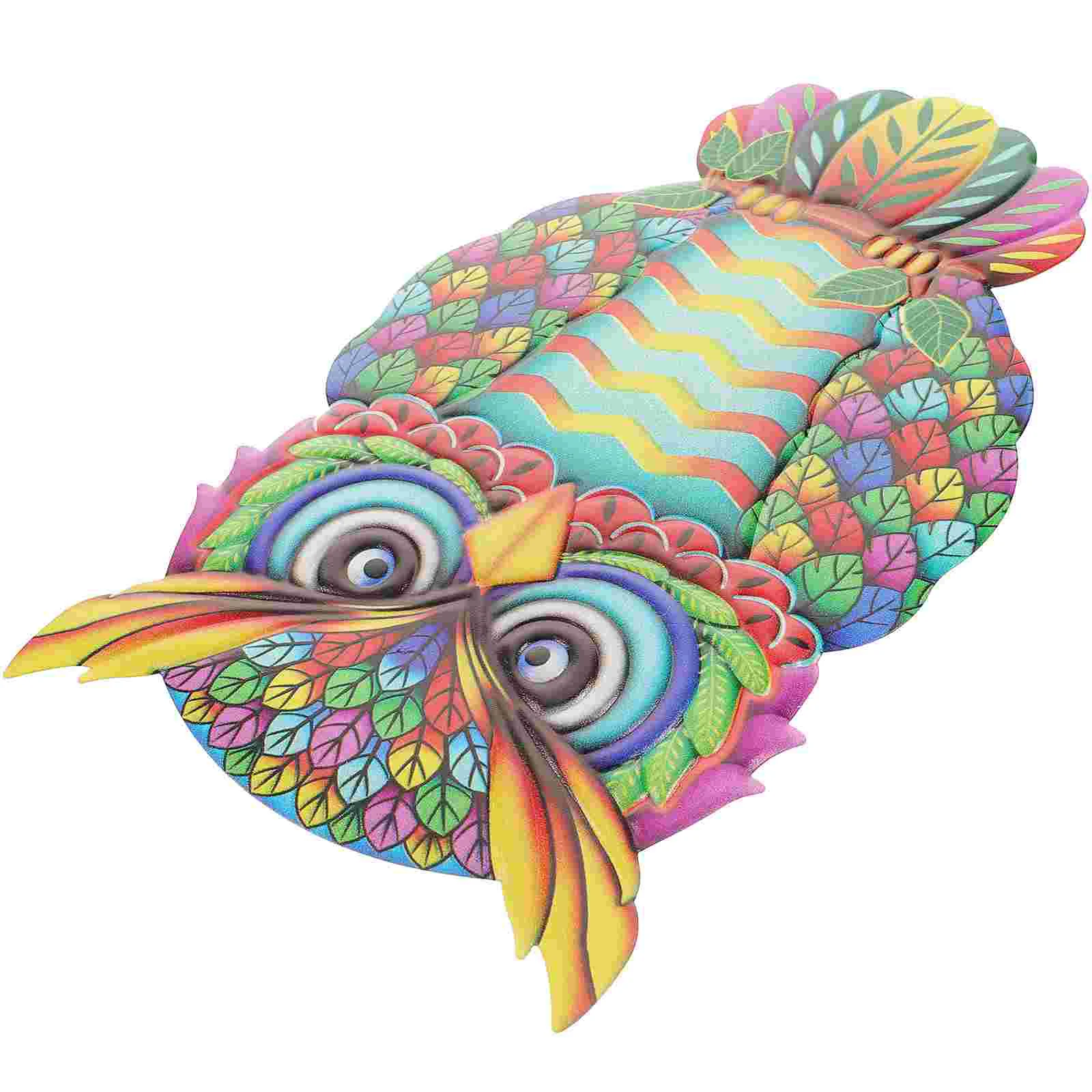

Colorful Metal Owl Wall Decor Owl Adorn Iron Hanging Wall Decor Wall Hanging Owl Decoration