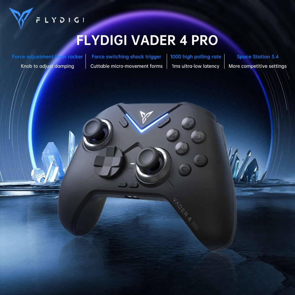 Беспроводной игровой контроллер Flydigi Vader 4 Pro с переключателем Hall Rocker Force поддержка