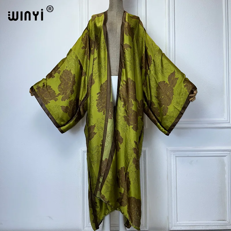 WINYI Африканские кимоно с принтом в стиле бохо длинные платья для женщин кардиганы