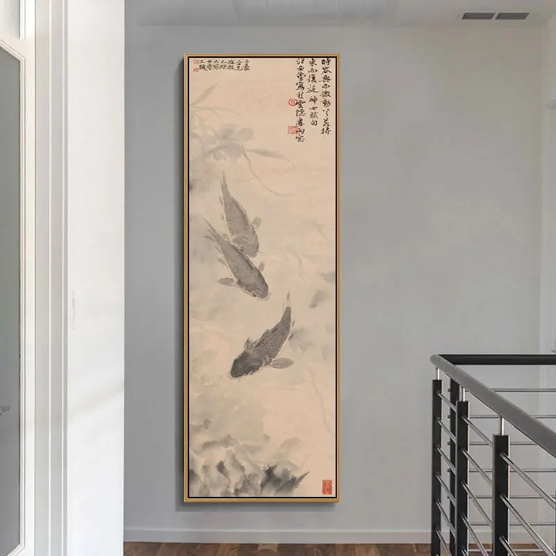 Чайный домик Ретро горный пейзаж живопись китайский стиль настенное искусство