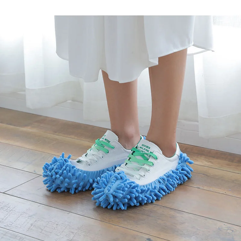 

Microfiber Chenille Floor Dust Slippers Mop Wipe Shoes Wigs House Home Cloth Clean Shoe Cover Mophead Overshoes Cleaning Tools
