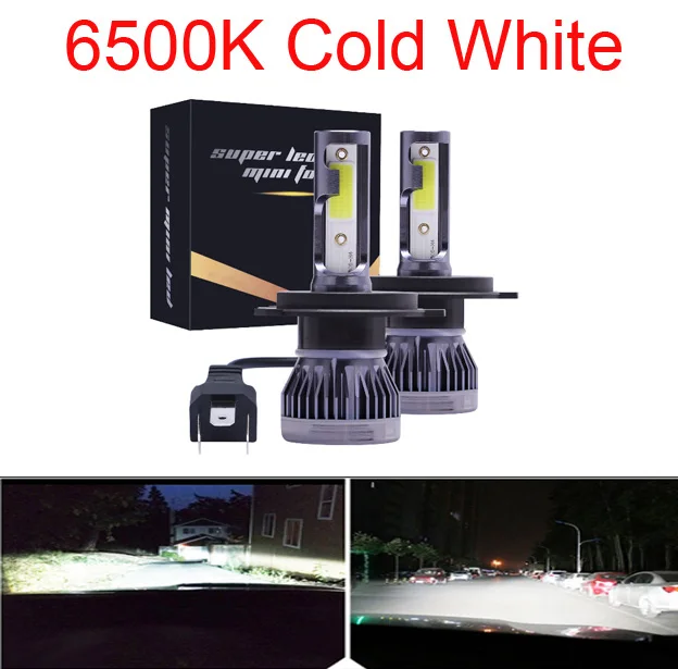 

2 шт. автомобильные фары H7 H4 H1 LED H8 H11 9005 HB3 9006 HB4 9012 Hir2 9008 H13 светодиодные лампы автомобильный комплект H7 турбо противотуманные фары