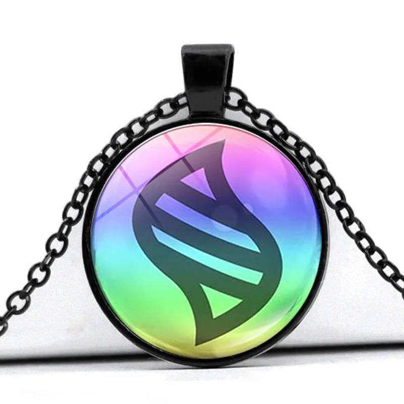 Аниме Мега камень тыкать Ожерелье Стеклянный купольный кабошон ювелирные