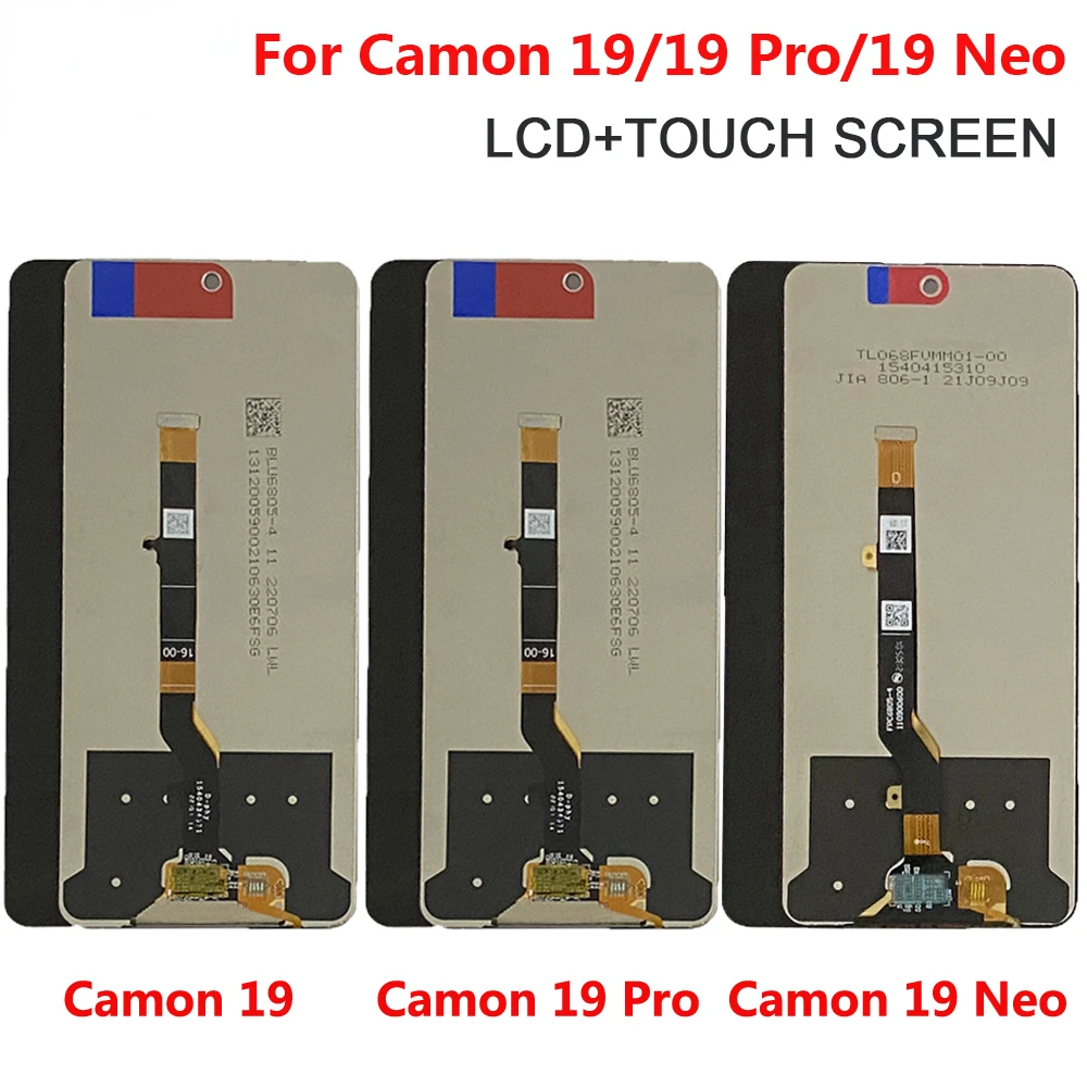 

For Tecno Camon 19 LCD Display Touch Screen Digitizer For Tecno Camon 19 Pro cl6n CI7n CI8 CI8n LCD Camon 19 Neo CH6i LCD Sensor