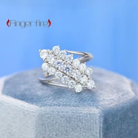 luxury white diamond ladies ring wedding anniversary gift beach party jewelry