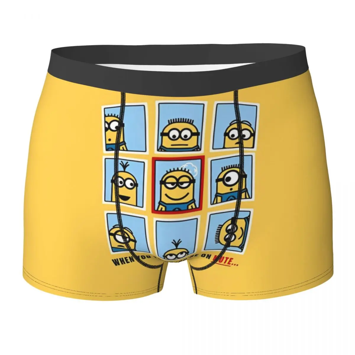 Нижнее белье с миньонами мягкие трендовые трусы-боксеры на заказ сделай сам