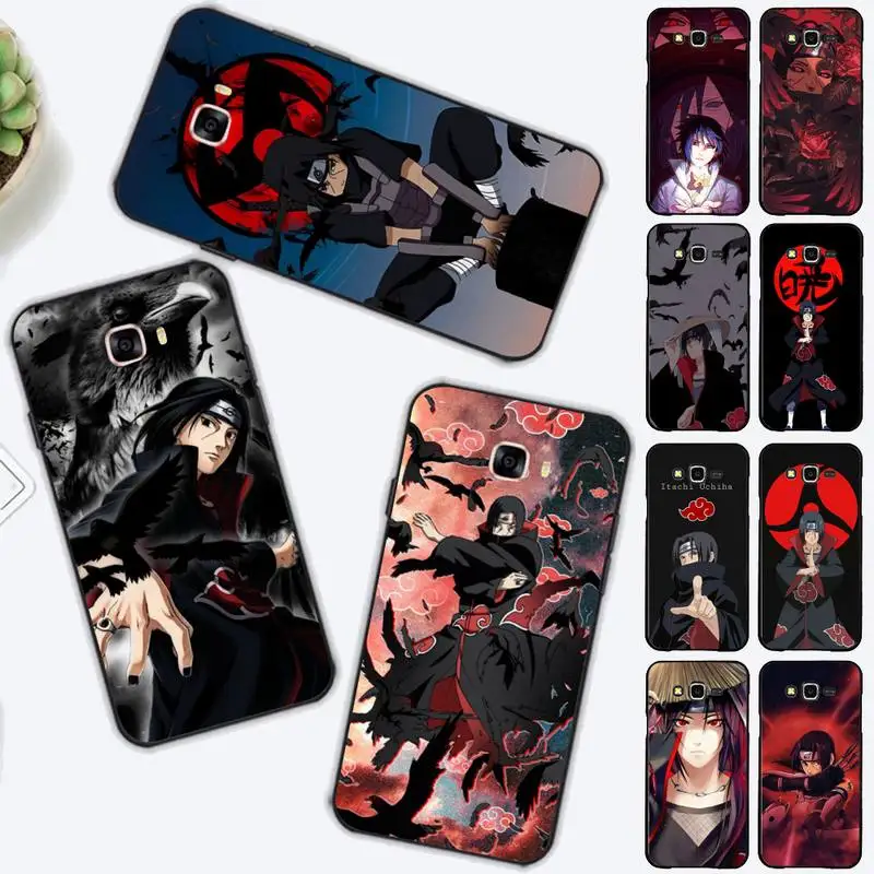 

BANDAI Anime Uzumaki Naruto Red Uchiha Sasuke Phone Case for Samsung J 2 3 4 5 6 7 8 prime plus 2018 2017 2016 core