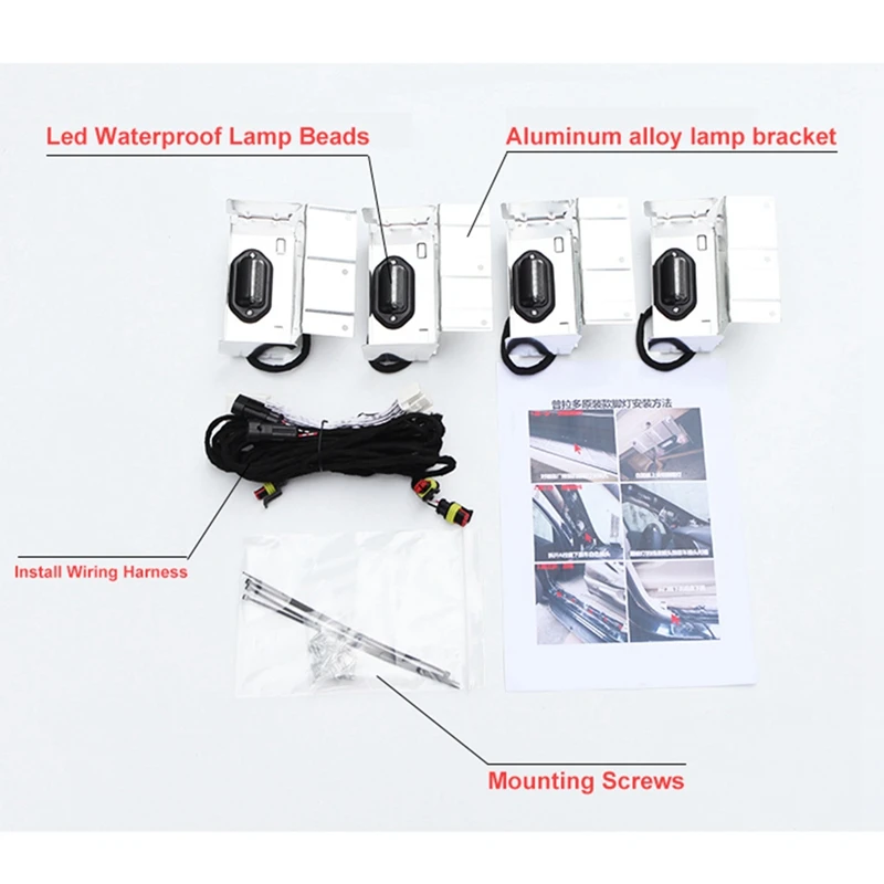 4 шт. Автомобильные светодиодные ходовые огни для Toyota Land Cruiser Prado FJ 150 2010-2018