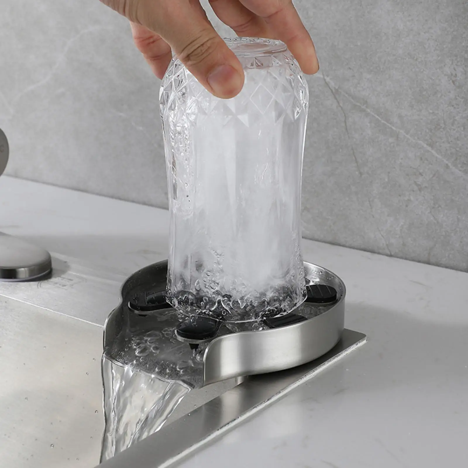 

Cup Washer Wash Cup Tool Tea Cup Cleaner Faucet Cup Rinser for Home Coffee Pitcher