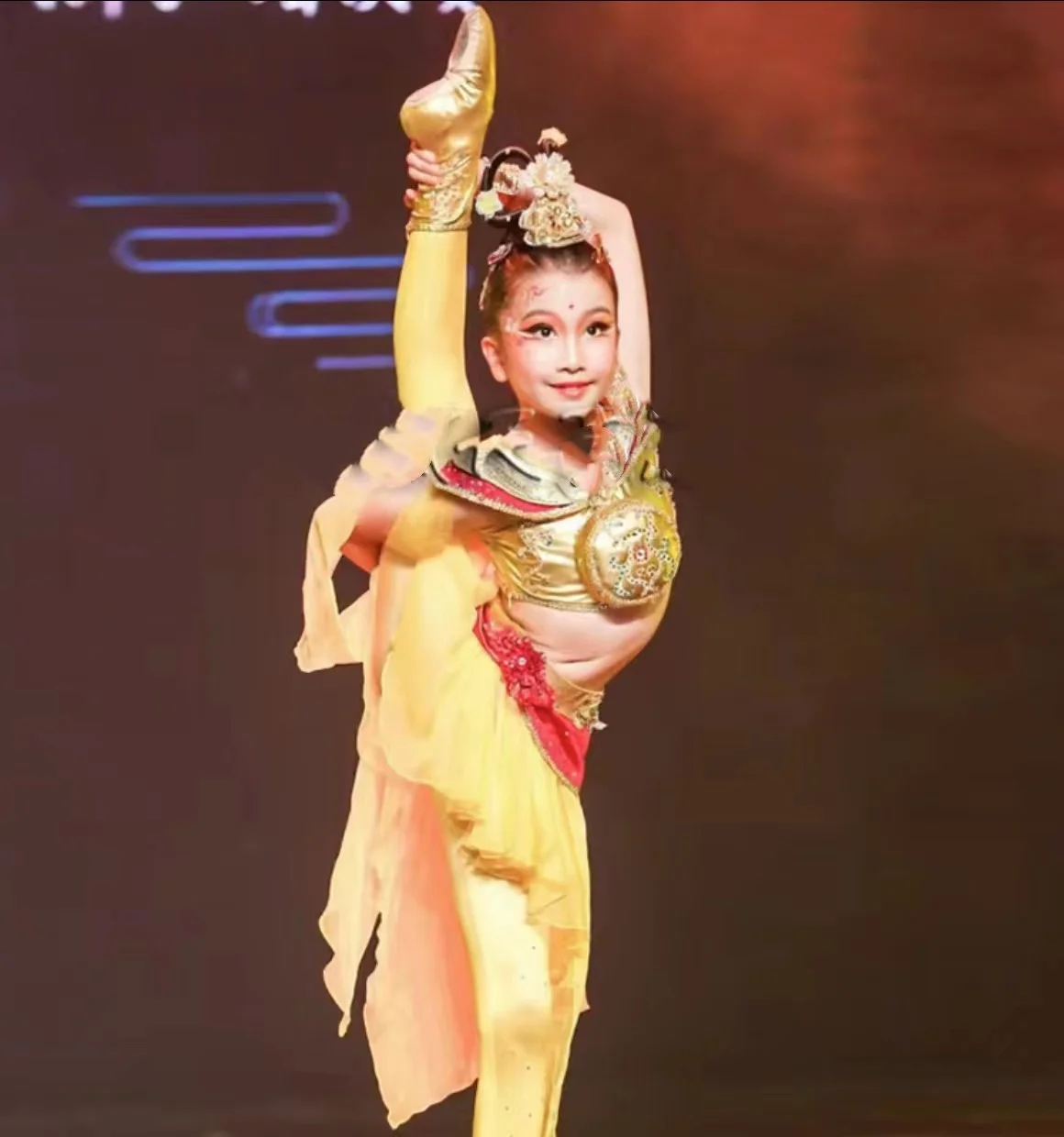 Детский женский танцевальный костюм Dunhuang для классических танцев летающий