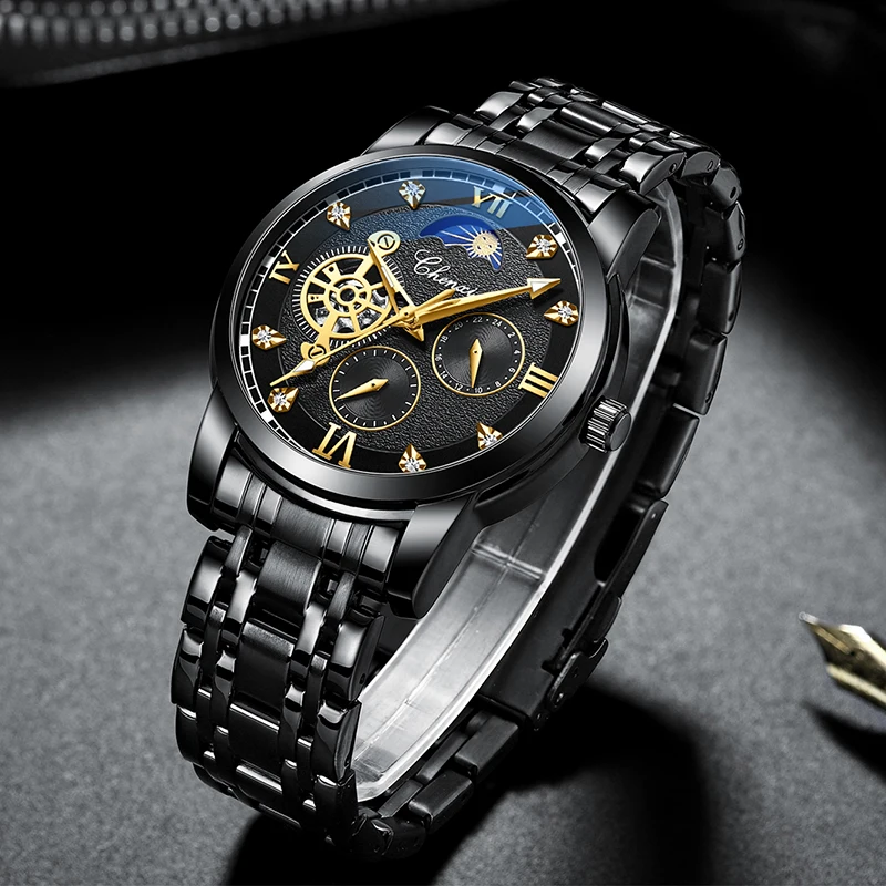 

CHENXI Fashion Mechanical Watch Men Business Casual Watch For Men Stainless Steel Skeleton Elite Men Watch Relogio Masculino2022