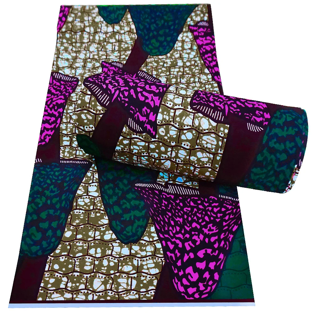 Африканская ткань Анкара 100% хлопок стандартная воск нигерийский принт Ткань 6