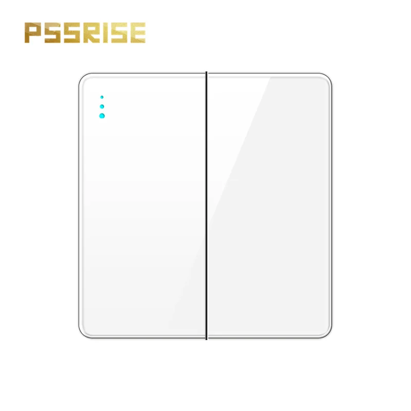 

PSSRISE Черный настенный выключатель из Великобритании, панель из закаленного стекла, кнопочный переключатель включения и выключения питания G19