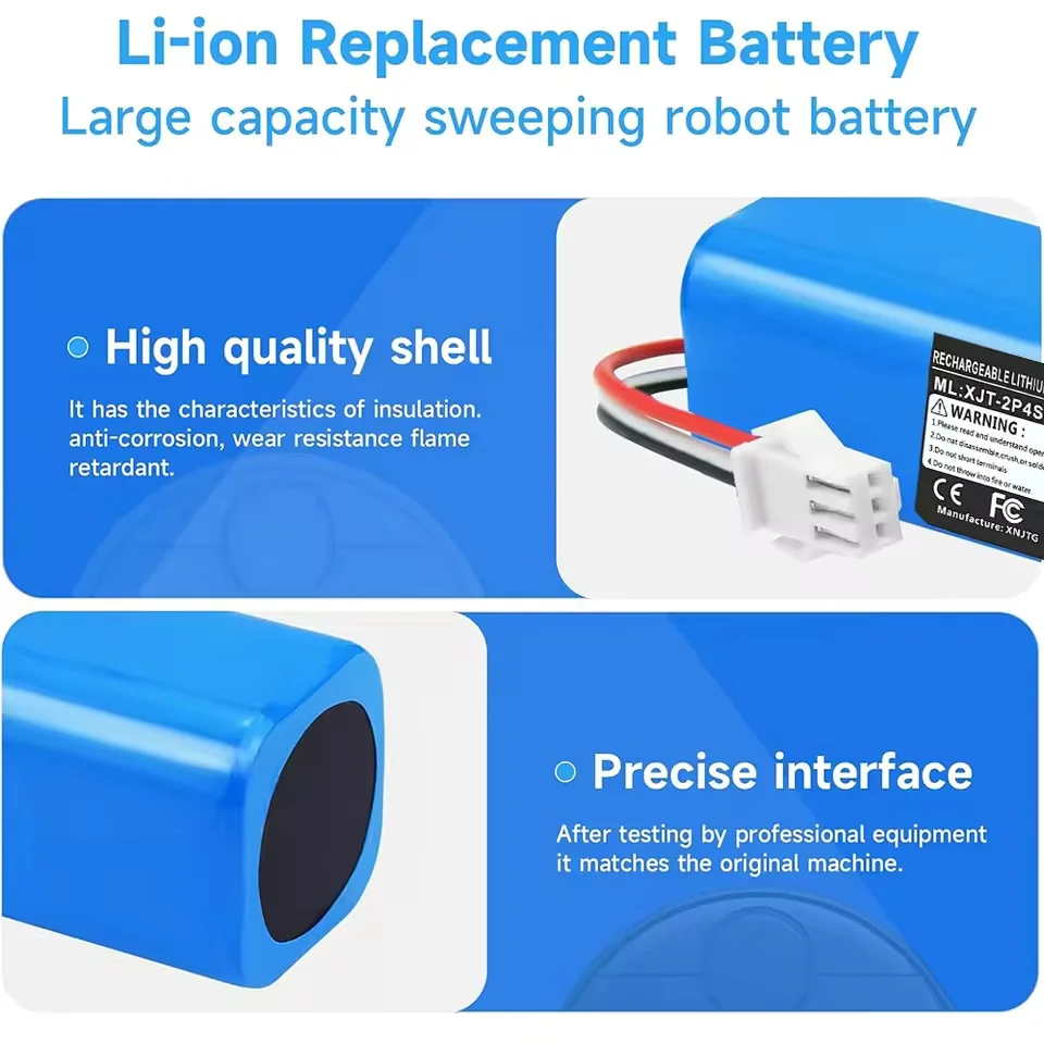 Фото 2026 100% Оригинальная литиевая батарея 14.4V 2P4S 4800mAh 6800mAh 9800mAh 12800mAh для XiaoMi Viomi S9 Lydsto R1 Roidmi Eve Plus №5