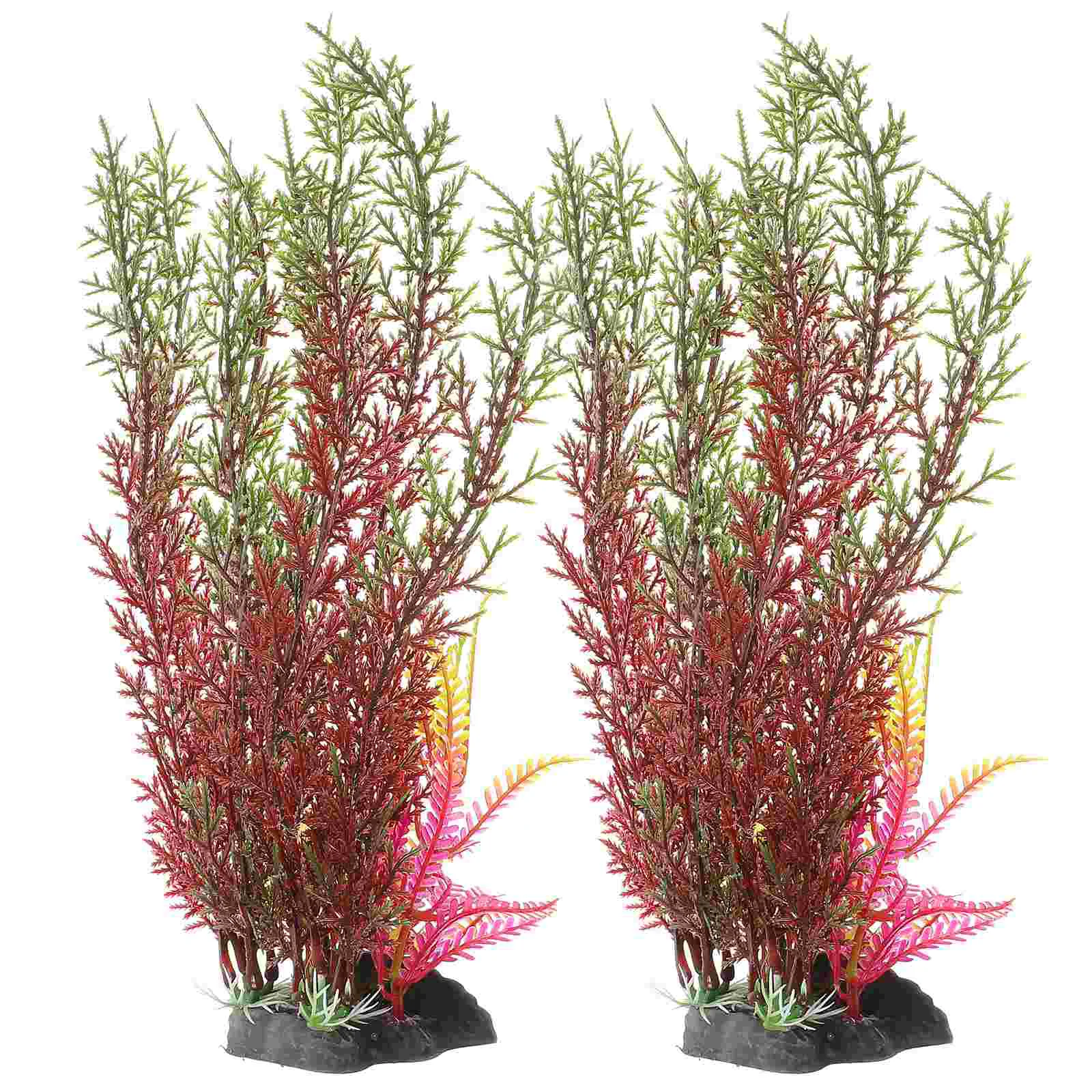 

2Pcs Creative Artificial Desktop Tank Wear Resistant Aquarium Grass DIY Artificial