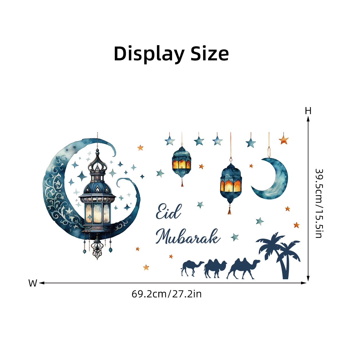 Наклейки На Стену С Мультяшной Лунной Лампой Для Декора Детской Комнаты