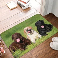 cute labrador doormat bathroom printed polyeste carpet kitchen door floor hallway pet dog decor floor rug door mat bath mat