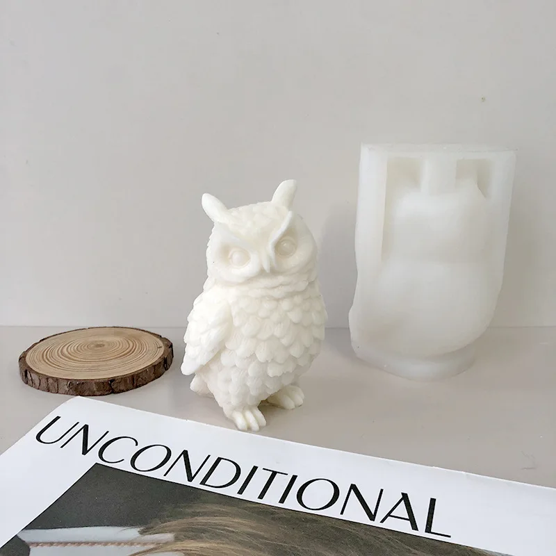 

3D Owl Silicone Mold DIY Handmade Gift Plaster Aroma Candle Craft Wax Mould