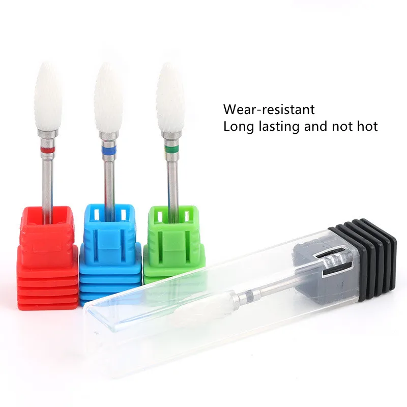 

1Pcs Nail Ceramic Polishing Head Bullet-shaped Accessories Grinding Head for Electric Grinder Ceramic Nail Remover DIY Nail Tool