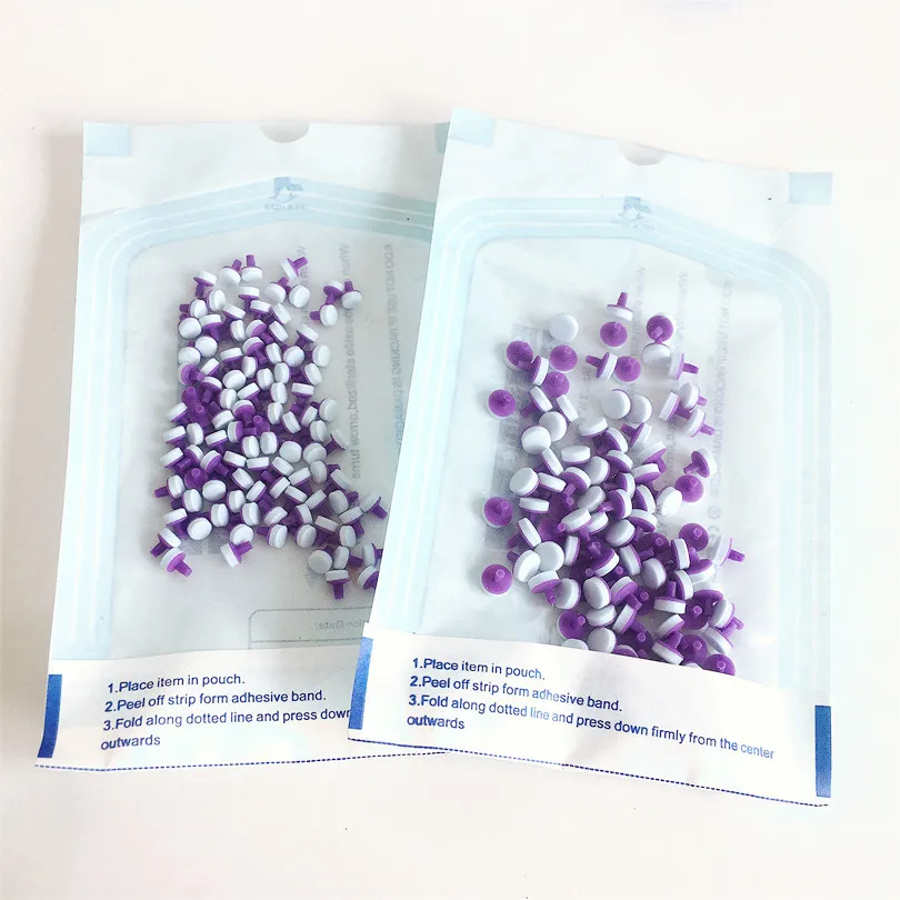 

Dental Composite Resin Light Cure Purple Foam Pad Non-stick Veneer Compatible Handle