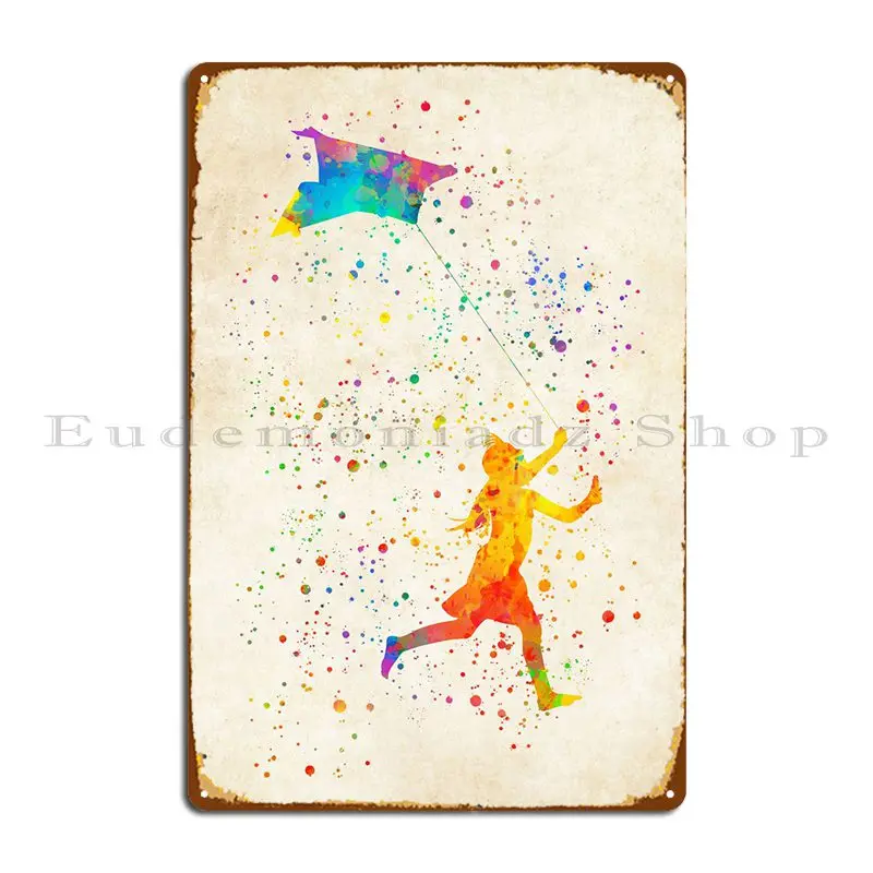

Flykite Watercolor Metal Plaque Party Character Living Room Plaques Painting Tin Sign Poster