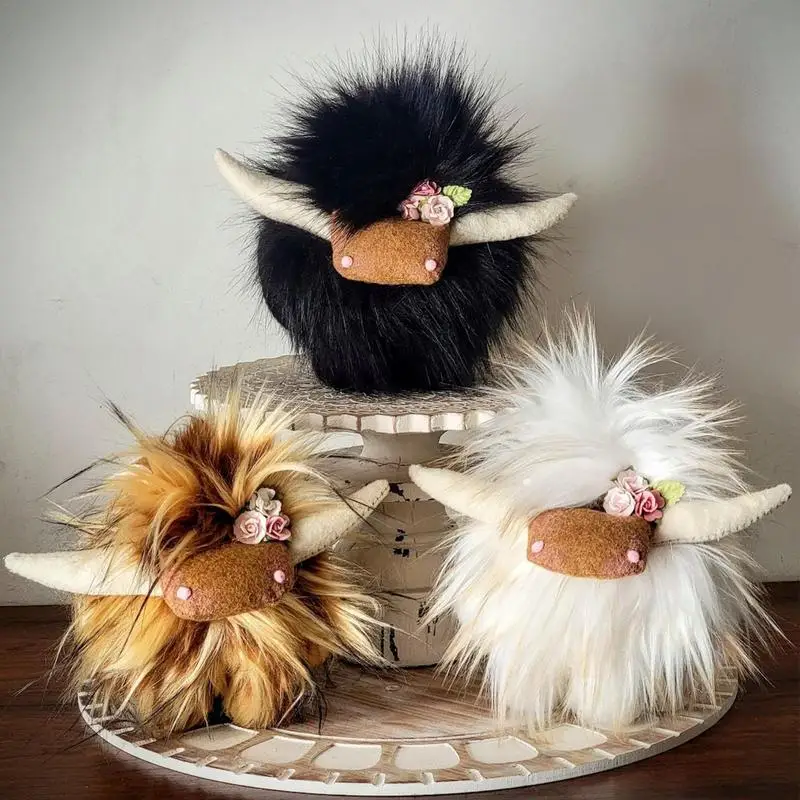 

Плюшевая игрушка Highland из коровы | 15 см мягкие плюшевые подарочные куклы | Реалистичная игрушка крупного рогатого скота, домашняя ферма, дива...