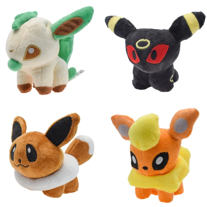 Kawaii Pokemon Espeon Flareon Vaporeon Eevee Plush Toy Cute Glaceon Umbreon Leafeon Jolteon Soft Plushies Doll For Kid Boy Girl