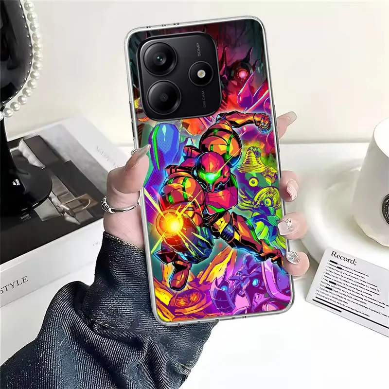 Фото Мягкий чехол для телефона Game M-Metroids для Xiaomi Redmi Note 15 14 14S 13 12 Pro Plus 12S 11 11S 11E 10 10S 11T 5G Fundas Coque Redmi N №4