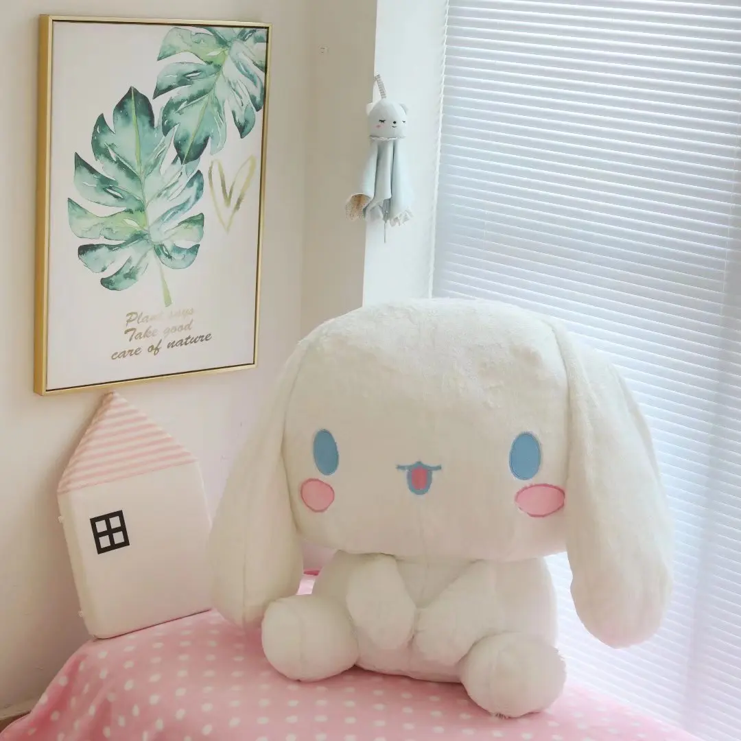 Фото Плюшевая игрушка Sanrio королевского размера, серия Cinnamoroll, набивная кукла в виде коричника, прикроватная подушка, большая подушка, подарок для... №3