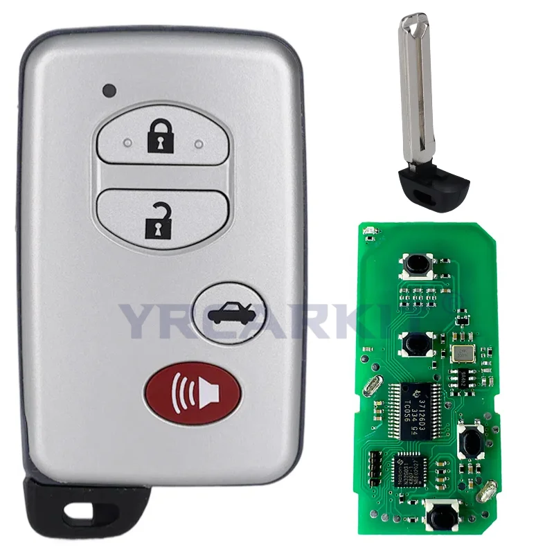 

Умный брелок для автомобиля Toyota Land Cruiser Prado Camry Crown Aurion LC200 A433 F433, чип 4D, 433 МГц