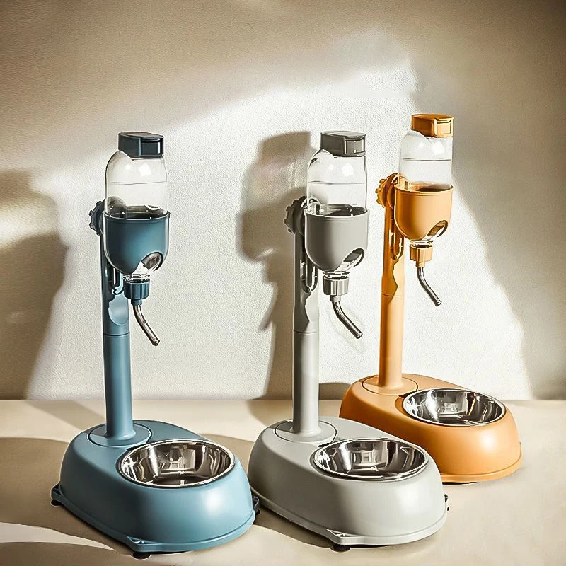 

Dog Standing Water Dispenser Bowl Hanging Type Non-Wet Mouth Height Adjustable 500Ml Bottle For Dogs Cats Perros Pet Accessories