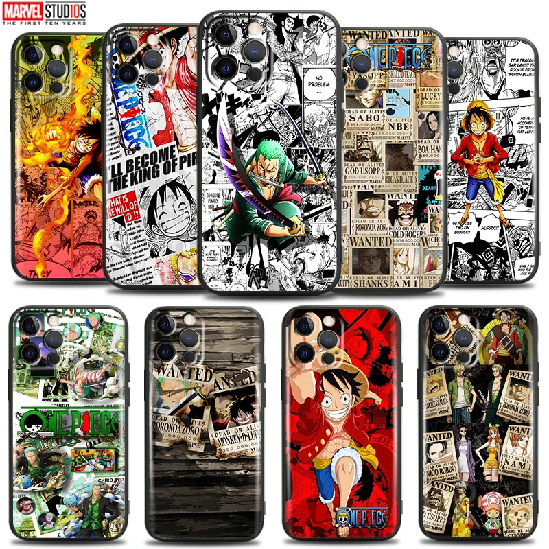 

Anime One Piece Comics For Apple iPhone 13 12 11 Pro 12 13 Mini X XR XS Max SE 6 6S 7 8 Plus Phone Case Coque Back