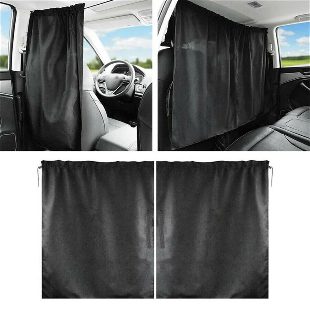 

For Privacy Travel Nap Car Curtain Curtains/Sun Shades Car Curtain Partition Covert Pongee Two Pieces 138*82cm