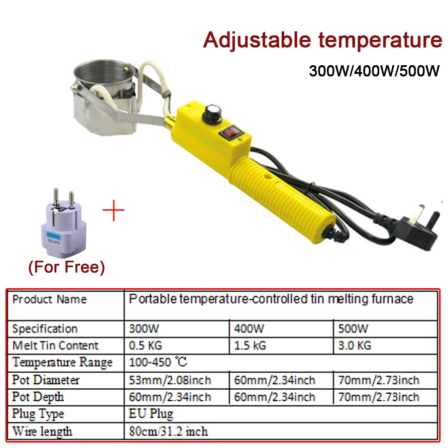 

Портативная паяльная печь 300 Вт/400 Вт/500 Вт